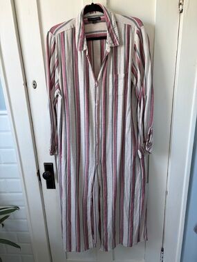 Donna Karan XL Striped flannel Nightshirt